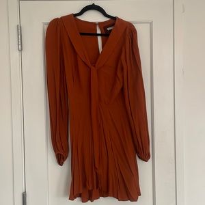 Burnt Orange Reformation long sleeve dress size 8
